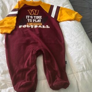 Kids Football-Themed One Piece in Burgundy and Yellow